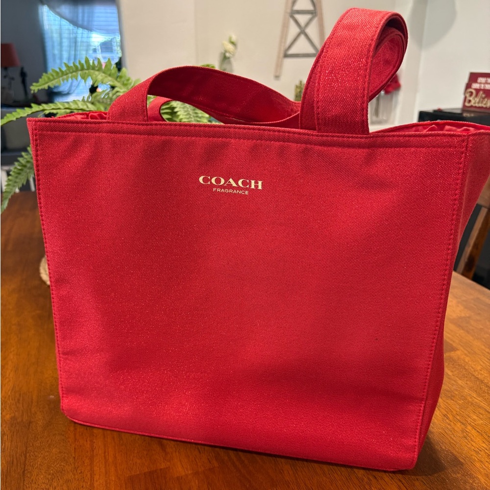 Coach Vibrant Red Handbag tote